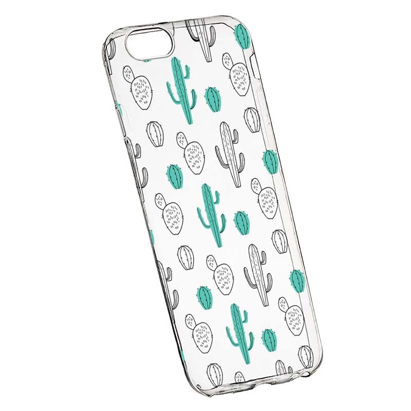 Husa Silicon, Transparent, Slim, Cactus, Xiaomi Mi A1