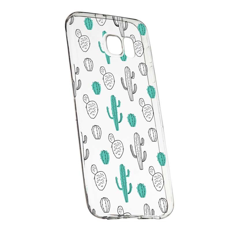 Husa Silicon, Transparent, Slim, Cactus, HTC U Ultra