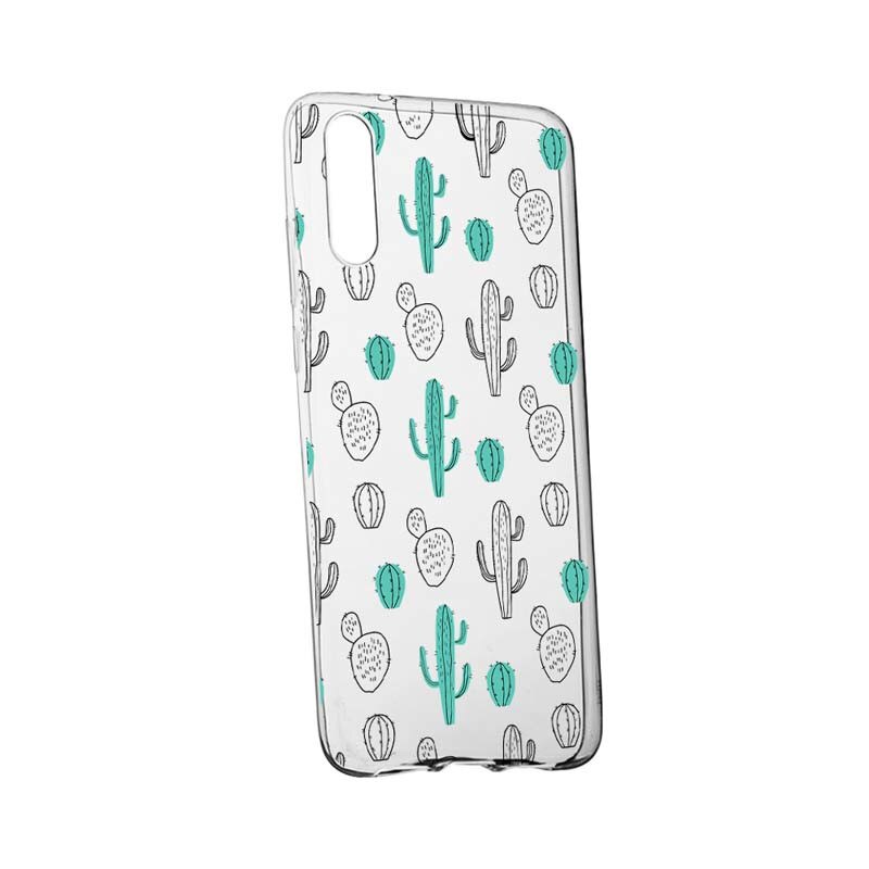 Husa Silicon, Transparent, Slim, Cactus, Huawei P20