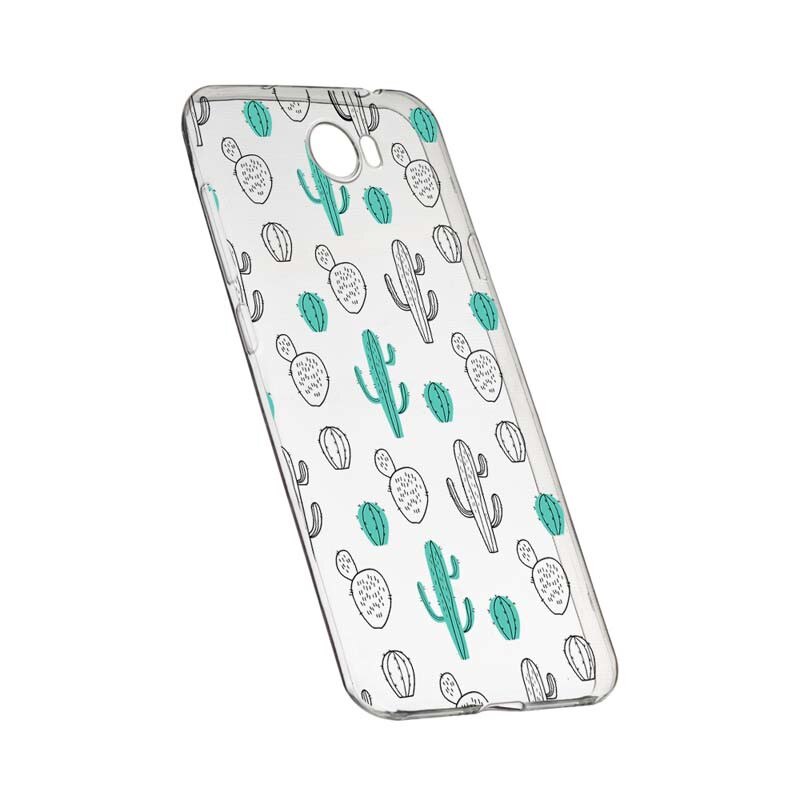 Husa Silicon, Transparent, Slim, Cactus, Huawei Y7 / Enjoy 7 Plus / Nova Lite Plus 2017