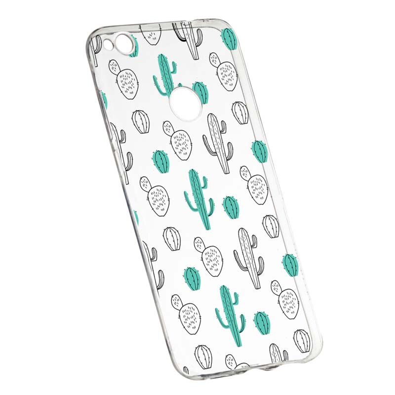 Husa Silicon, Transparent, Slim, Cactus, Xiaomi Mi Max