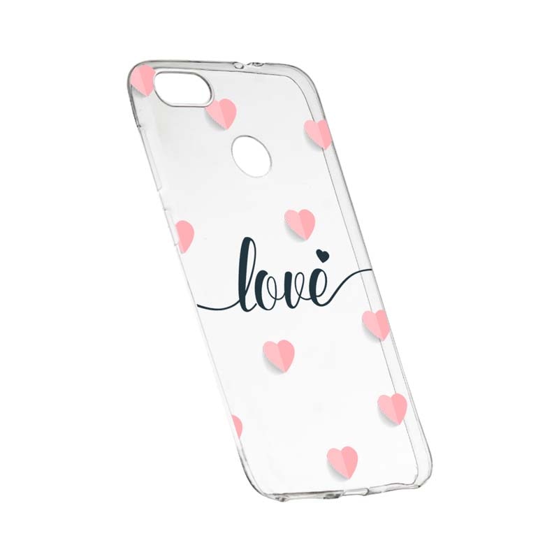 Husa Silicon, Transparent, Slim, Love Flying Hearts, Xiaomi Redmi Note 5A Prime