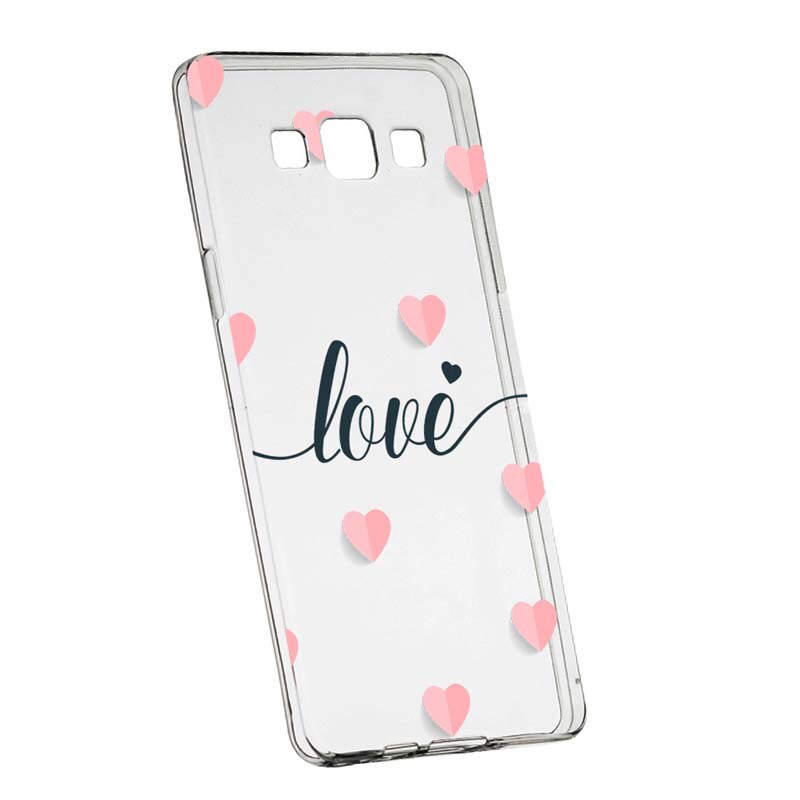 Husa Silicon, Transparent, Slim, Love Flying Hearts, Samsung Galaxy J7 2016
