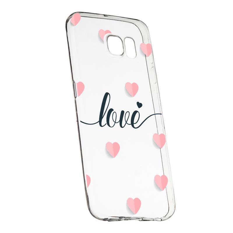 Husa Silicon, Transparent, Slim, Love Flying Hearts, HTC U Ultra
