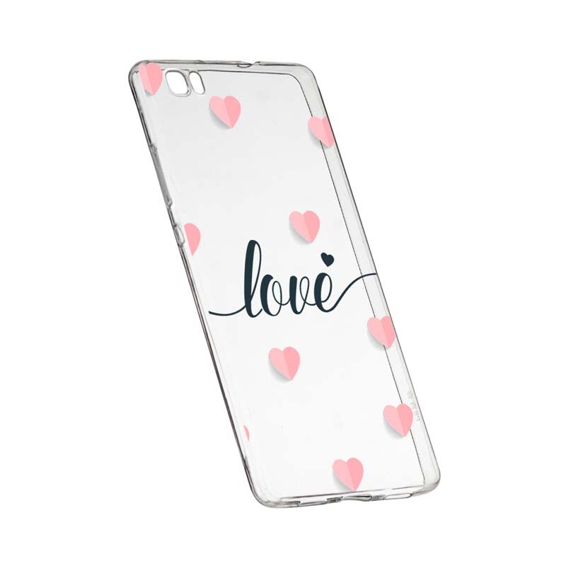 Husa Silicon, Transparent, Slim, Love Flying Hearts, Sony XA