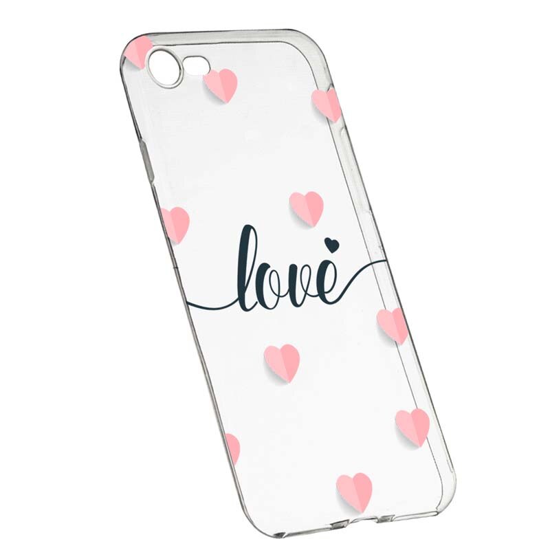 Husa Silicon, Transparent, Slim, Love Flying Hearts, Apple iPhone 6 / 6S