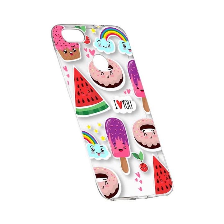 Силиконов калъф, Прозрачен, Тънък, Лятно усещане, HTC Desire 12 Plus