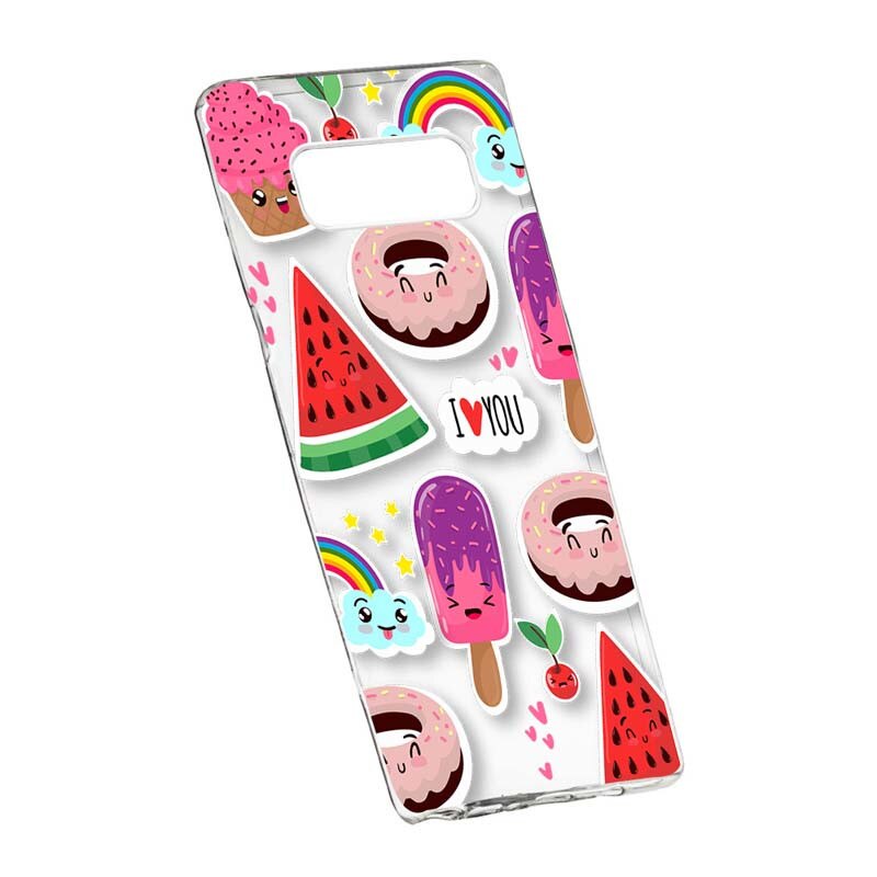 Husa Silicon, Transparent, Slim, Summer Feeling, Samsung Galaxy Note 8