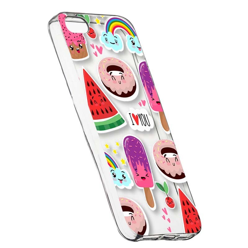 Husa Silicon, Transparent, Slim, Summer Feeling, Apple iPhone 5 / 5S / SE