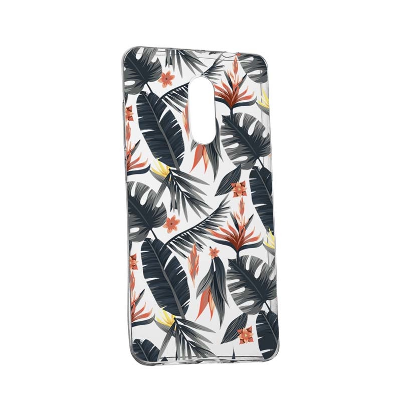 Husa Silicon, Transparent, Slim, Tropical Pattern, Xiaomi Note 4X / 4A