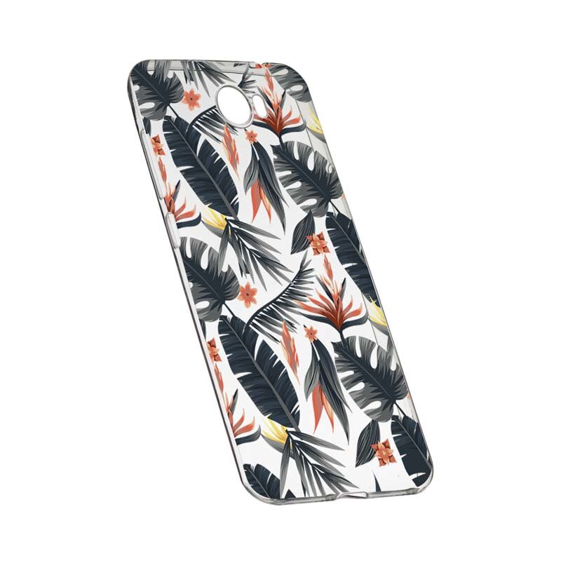 Husa Silicon, Transparent, Slim, Tropical Pattern, Huawei Y7 / Enjoy 7 Plus / Nova Lite Plus 2017