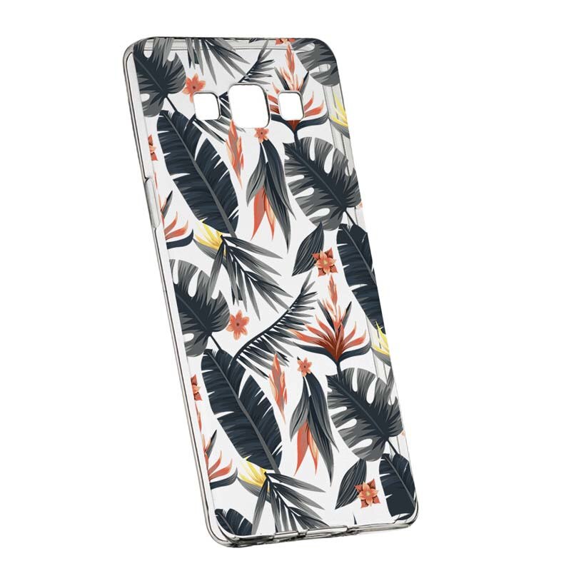 Husa Silicon, Transparent, Slim, Tropical Pattern, Samsung Galaxy J3 2016