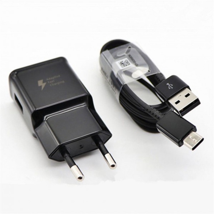 Incarcator cu functia Fast Charge pentru Samsung S9/S8/Note 8, Plastic, Negru