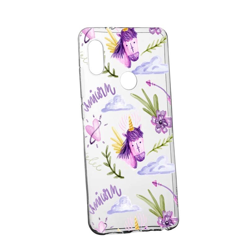 Husa Silicon, Transparent, Slim, Unicorn Pattern, Xiaomi Redmi MIX 2S