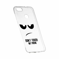 Husa Silicon, Transparent, Slim, Dont Touch My Phone, Huawei Honor 7X