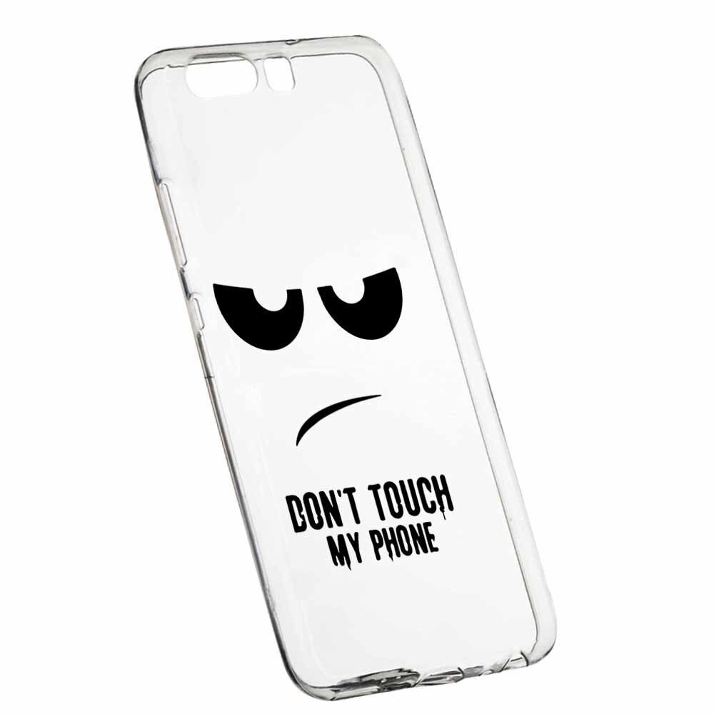 Husa Silicon, Transparent, Slim, Dont Touch My Phone, Huawei Honor 10