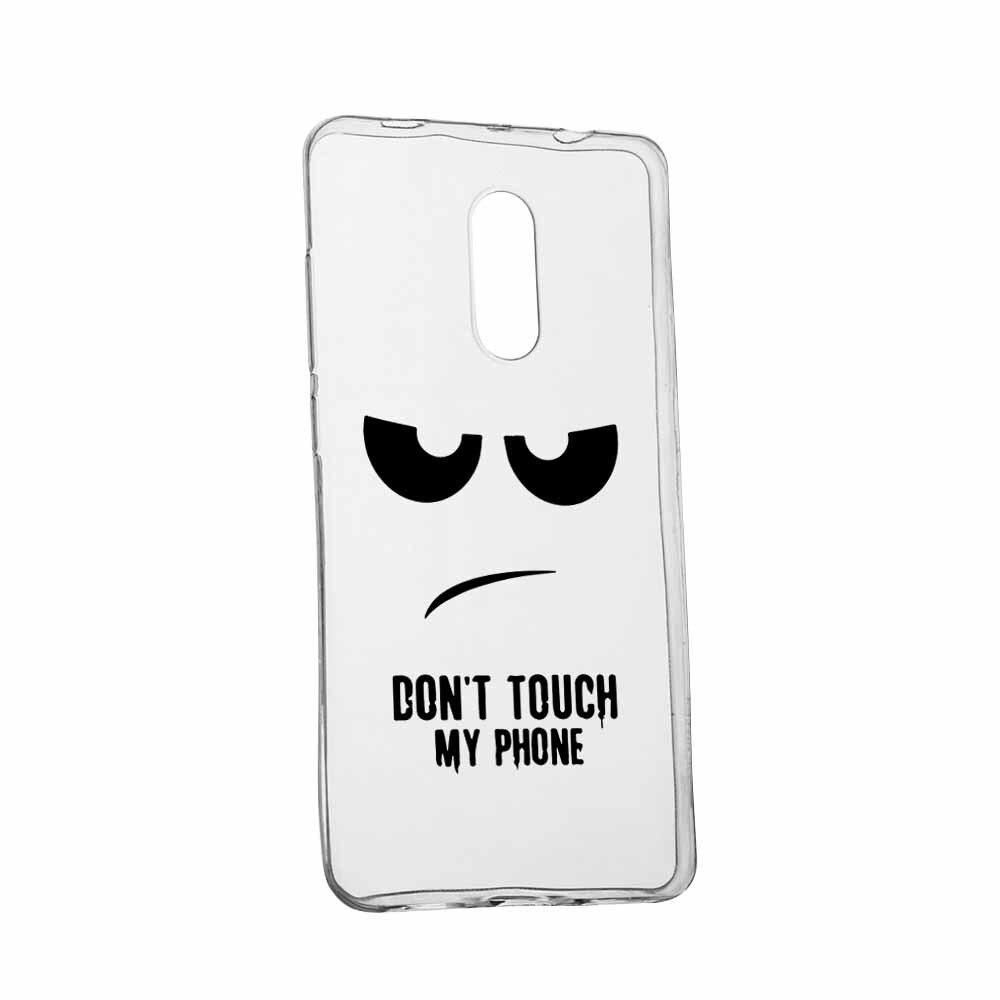 Husa Silicon, Transparent, Slim, Dont Touch My Phone, Sony XZ2