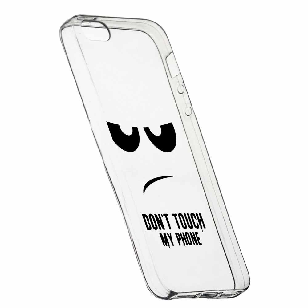 Husa Silicon, Transparent, Slim, Dont Touch My Phone, Apple iPhone 5 / 5S / SE