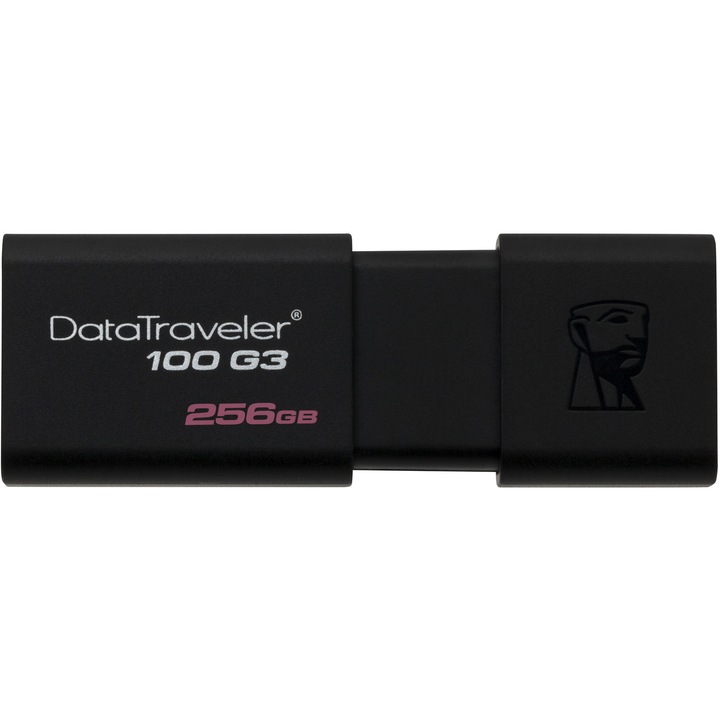 USB Flash памет Kingston DataTraveler 100 G3, 256GB, USB 3.0, черна