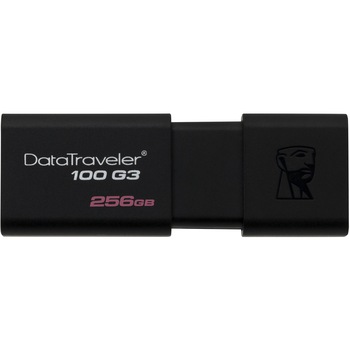 Memorie USB Kingston DataTraveler 100 G3, 256GB, USB 3.0, negru Memorie USB Kingston DataTraveler 100 G3, 256GB, USB 3.0, negru
