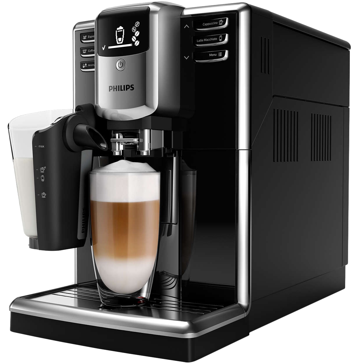 ratio Sunny Labor Espressor automat Philips EP5330/10 Seria 5000, sistem de lapte LatteGo, 6  bauturi, 5 setari intensitate, 5 trepte macinare, rasnita ceramica, Negru -  eMAG.ro
