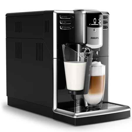 Espressor automat Philips EP5330/10 Seria 5000, sistem de lapte LatteGo, 6 bauturi, 5 setari intensitate, 5 trepte macinare, rasnita ceramica, Negru