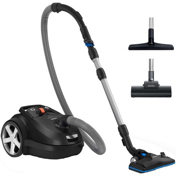 Aspirator cu sac Philips Performer Silent, FC8785/09, 750 W, 4 L, filtru anti-alergeni, perie TriActive Pro, Negru Aspirator cu sac Philips Performer Silent, FC8785/09, 750 W, 4 L, filtru anti-alergeni, perie TriActive Pro, Negru