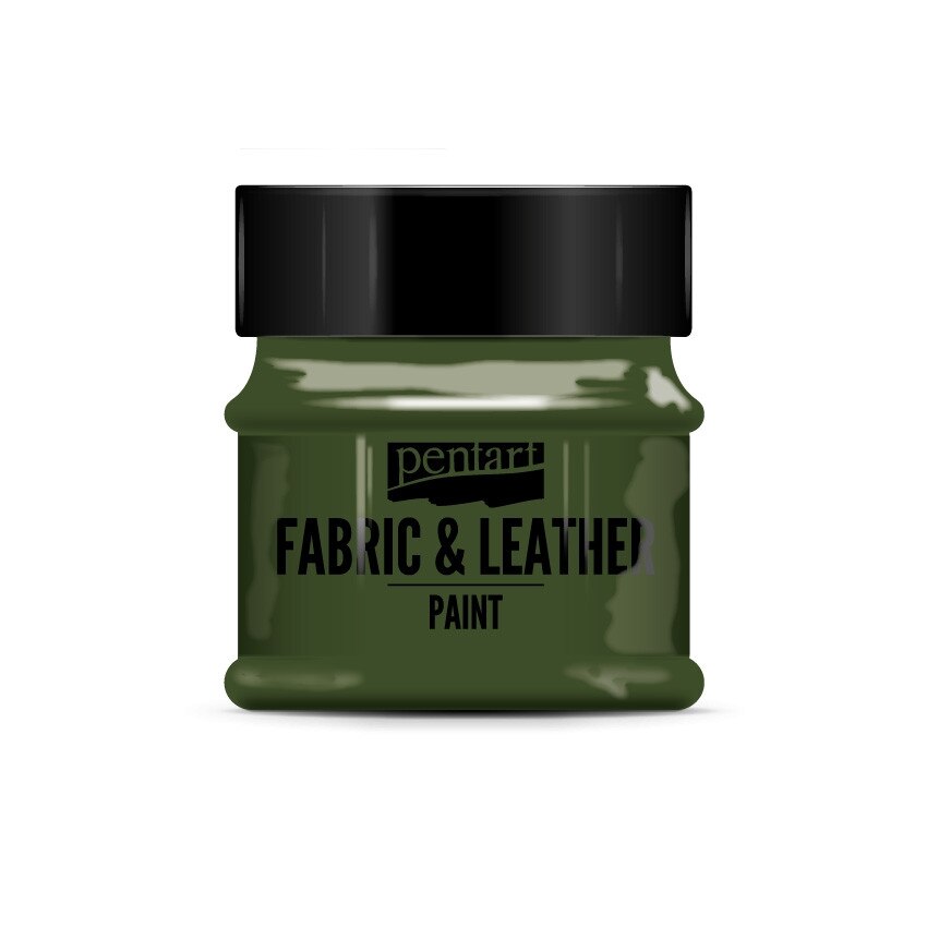Vopsea pentru piele si textile Pentart - verde brad, 50 ml