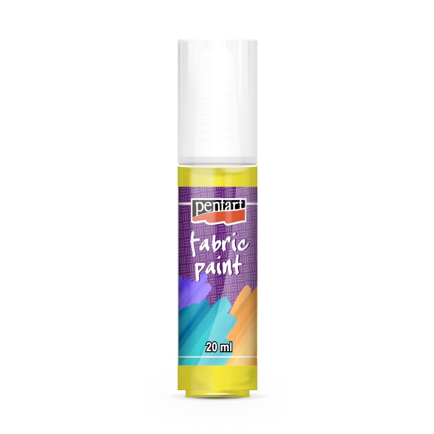 Vopsea pentru textile pe baza de apa Pentart - galben, 20 ml