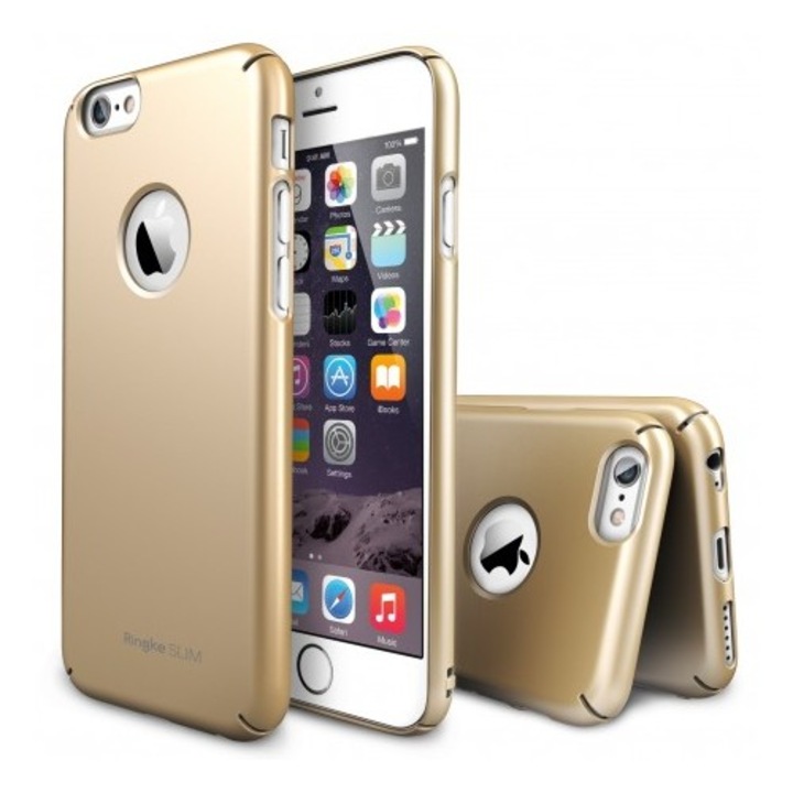 Husa Ringke SLIM iPhone 6 ROYAL GOLD LOGO CUT+BONUS Ringke Invisible Defender Screen Protector