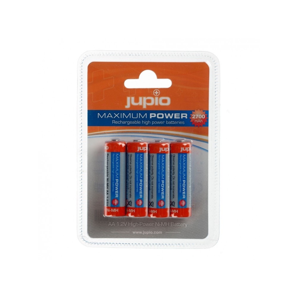 Baterii Reincarcabile Jupio AA 2700 mAh 4 bucati, 1 An Garantie