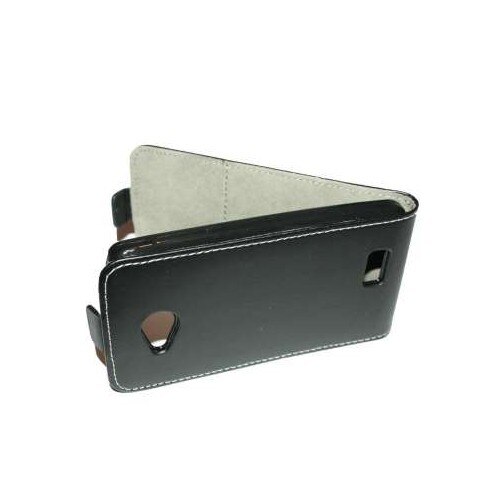 Husa LG F60 D390 din piele eco model pocket slim culoare neagra