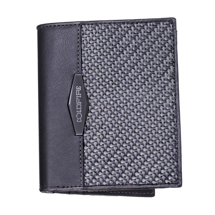 Мъжки мини портфейл от Карбон Coldfire, GT-Rebel Slim Carbon Fiber Wallet, RFID защита