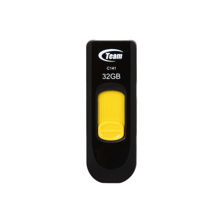 USB памет Team Group C141, черен/жълт, 32GB, USB 2.0