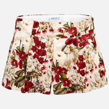 Pantaloni scurti Mayoral cu motiv floral, Crem Pantaloni scurti Mayoral cu motiv floral, Crem