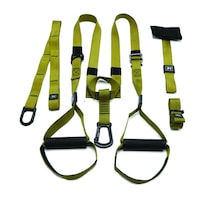Sistem tip suspensie TRX P3 Army - Versiunea P3 ultima generatie - Total Resistance exercise, ideal pentru Fitness, Yoga, Performanta, Recuperare, Exercitii fizice, Antrenament acasa, Outdoor, Pilates, Aerobic