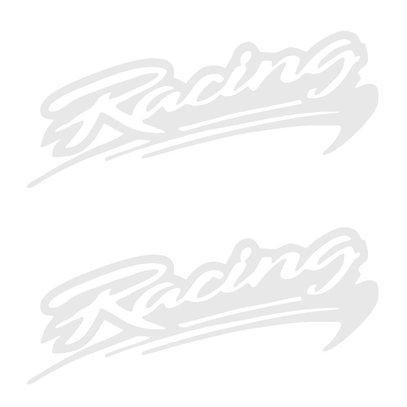 Set 2 Stickere Auto Racing , Oracal, Alb