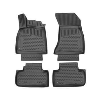 Set 4 covoare profesionale IDL® cauciuc stil tavita Audi Q5 2017-> , Bordura inalta, fara miros, Material cauciucat foarte moale Set 4 covoare profesionale IDL® cauciuc stil tavita Audi Q5 2017-> , Bordura inalta, fara miros, Material cauciucat foarte moale