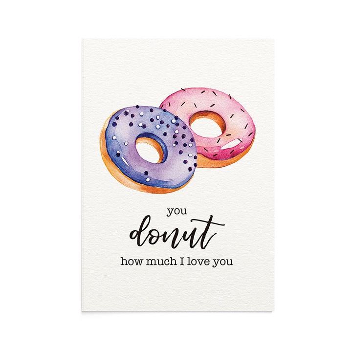 Felicitare Donut Love, Zizula Cards, Multicolor, 105 x 150 mm