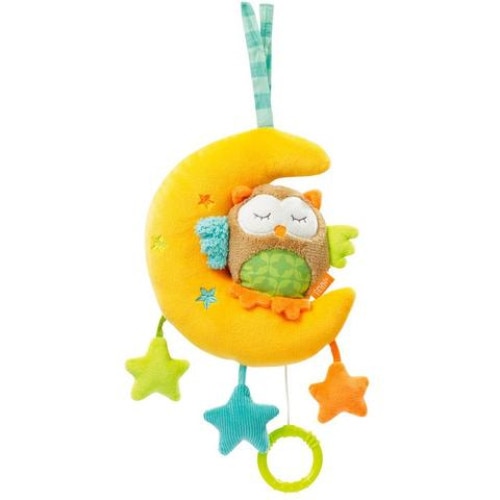 Jucarie muzicala pentru copii textura moale Fehn - Bufnita somnoroasa 24 cm