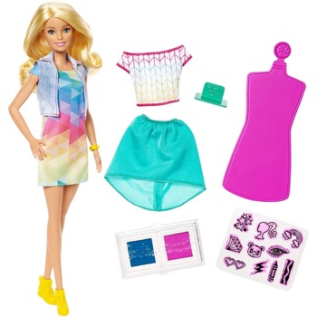 Set de joaca Mattel Barbie Crayola si accesorii stampila Set de joaca Mattel Barbie Crayola si accesorii stampila