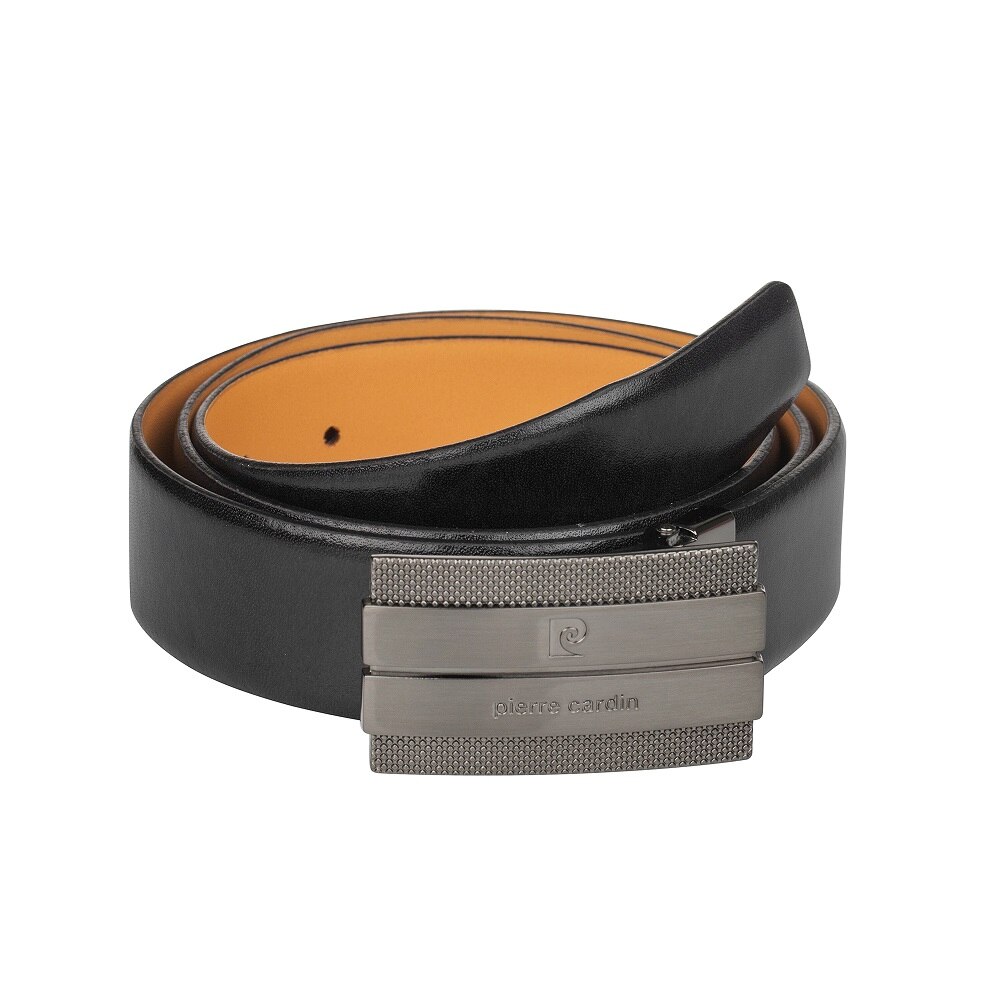 Curea barbati din piele naturala Pierre Cardin PC0215BL, negru, 120 cm