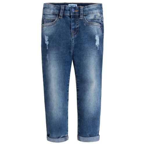 Pantaloni denim baieti Mayoral 3538PV18BLM, Bleumarin, 4 ani