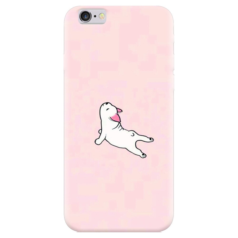 Husa silicon pentru Apple Iphone 5, Cute Dog Streching