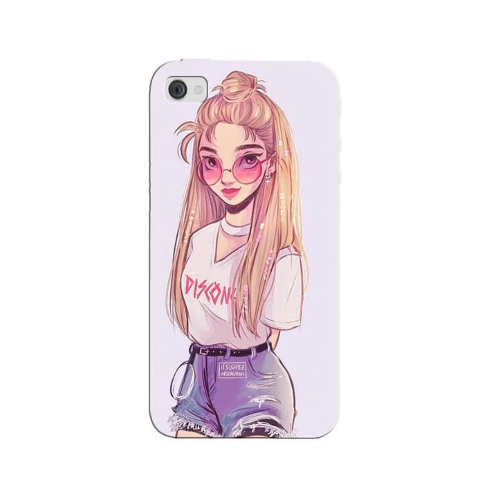 Силиконов калъф за Apple Iphone 4, Girl Look