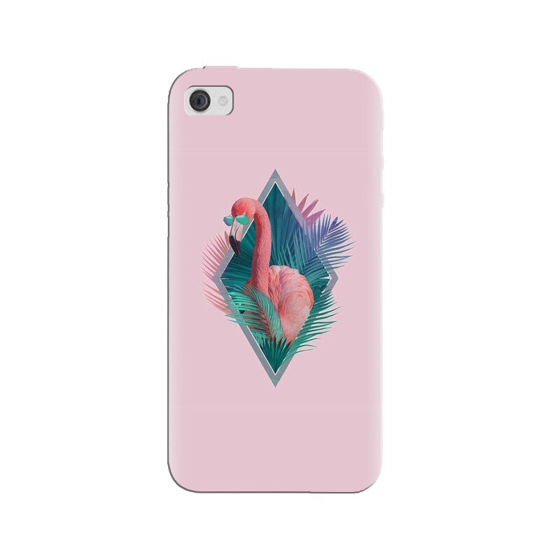 Husa silicon pentru Apple Iphone 4, Flamingo With Sunglass