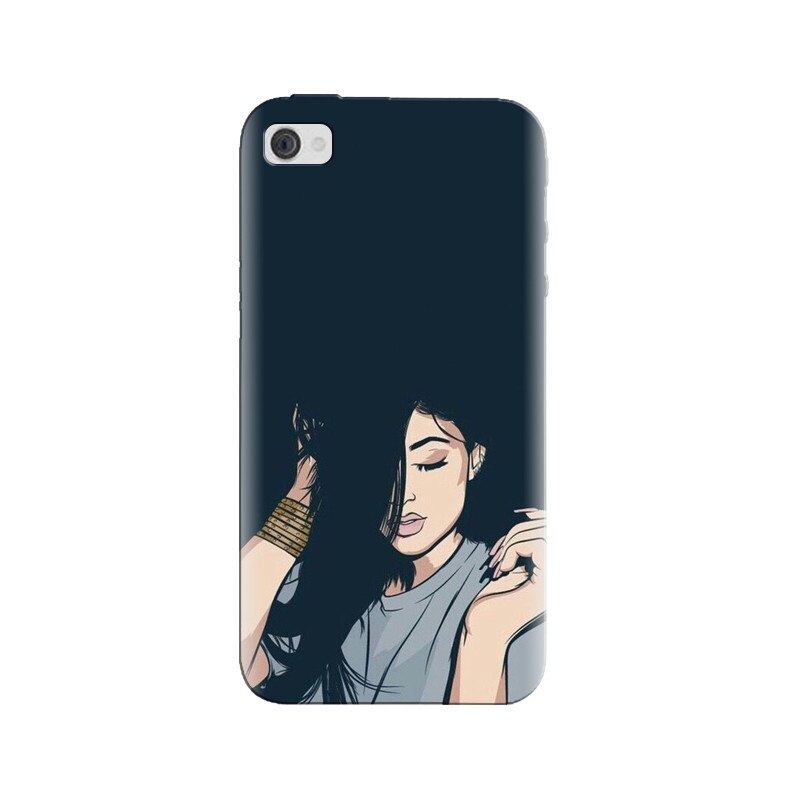 Husa silicon pentru Apple Iphone 4, Simple Girl