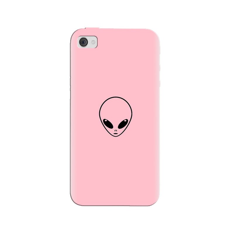 Husa silicon pentru Apple Iphone 4, Pink Alien