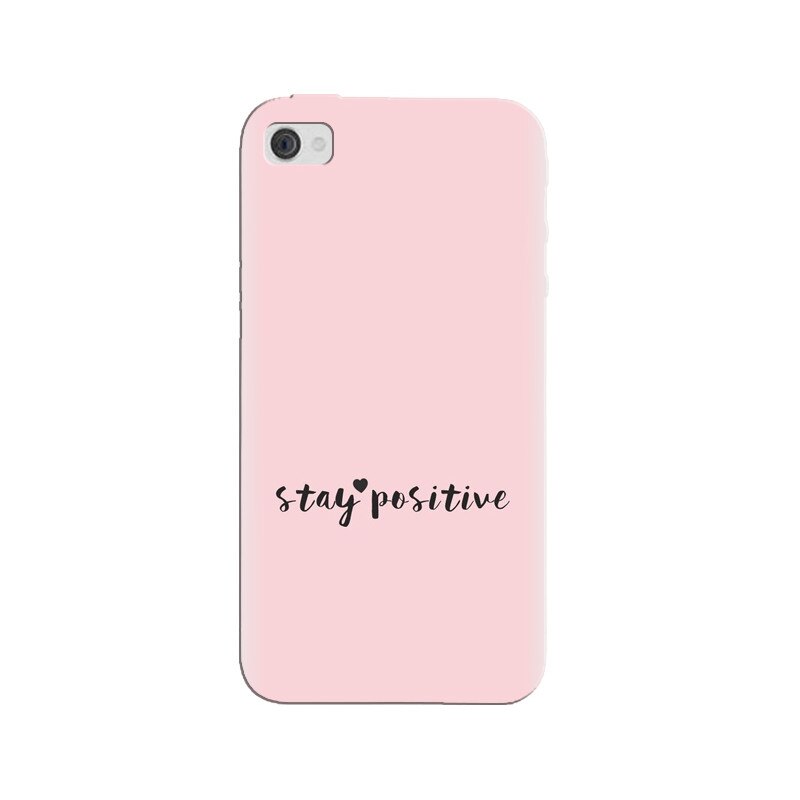 Husa silicon pentru Apple Iphone 4, Stay Positive