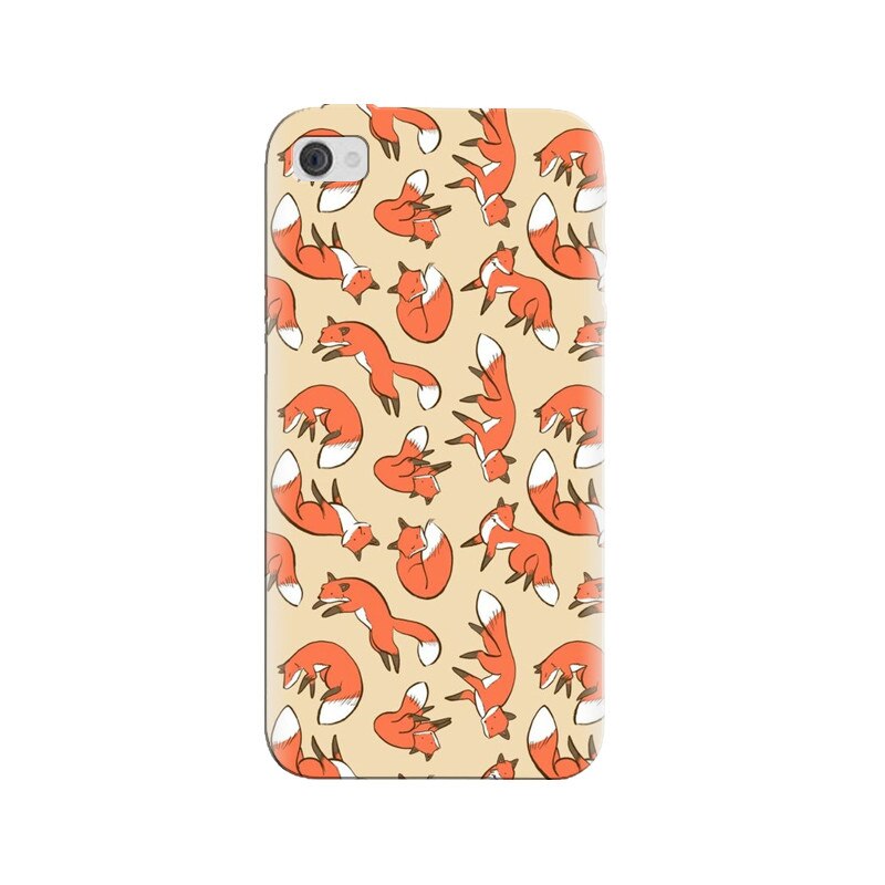 Husa silicon pentru Apple Iphone 4, Red Foxes